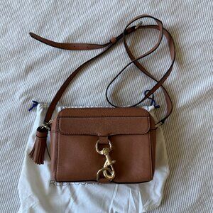 Rebecca Minkoff Leather Crossbody Bag – Beige/Tan with Gold Hardware
